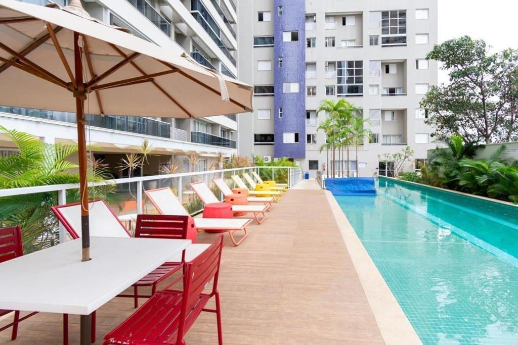 Ferienwohnung #Th509# Lindo Apto 01 Qto No Setor Bueno Goiânia Exterior foto
